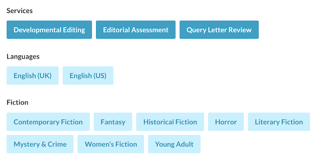 reedsy editor skills profile