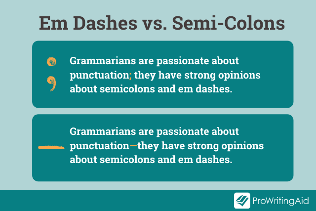 Difference Between Semicolon And Dash