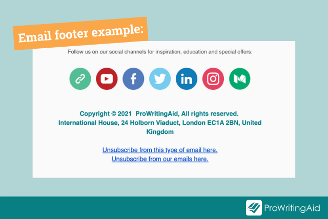 example email footer