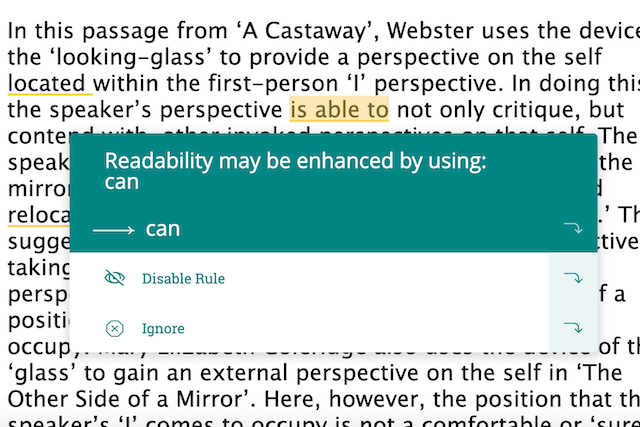 readability enhancement in ProWritingAid