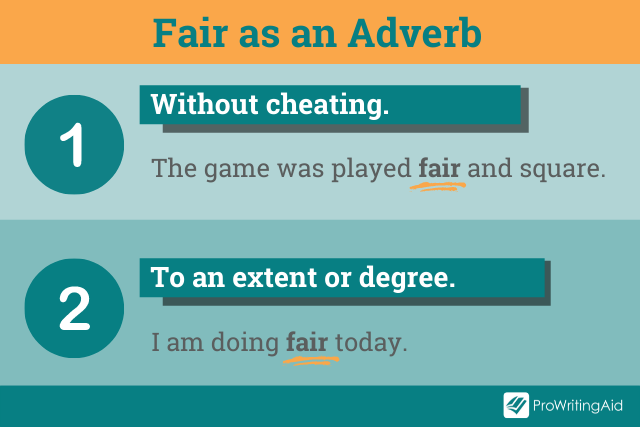 Image showing fair as an adverb
