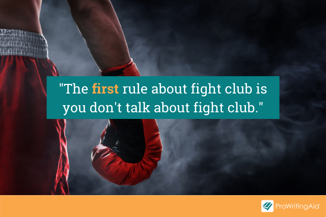 The first rule of fight club