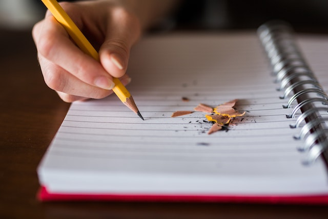 Journal with Pencil Shavings