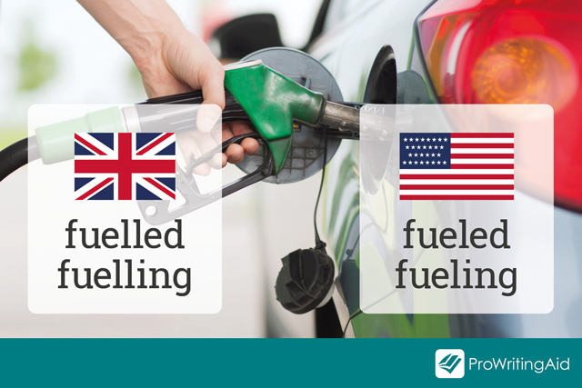 Image showing the difference between fueled/fueling and fuelled/fuelling
