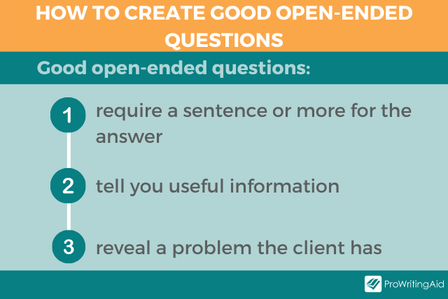 Image showing how to create good open-ended questions