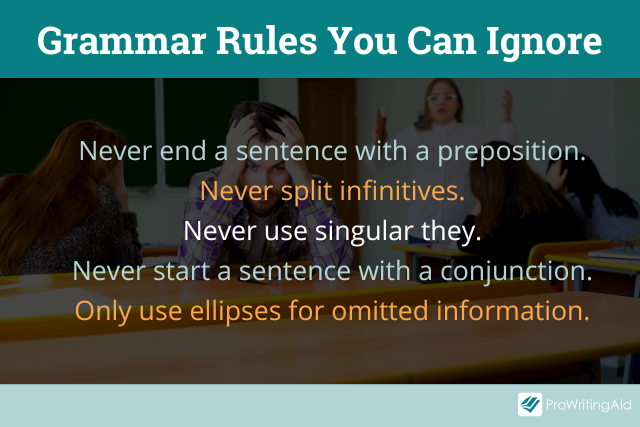 Grammar rules you can ignore