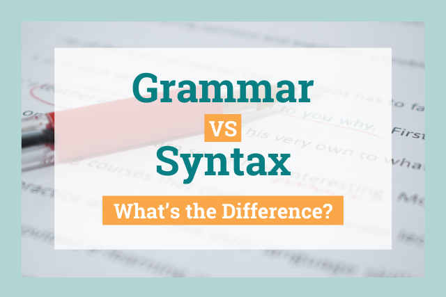 Grammar vs Syntax article