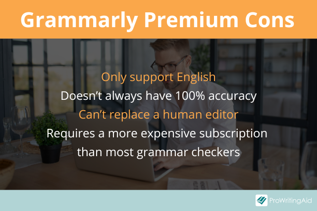 grammarly premium cons