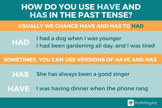 using have and has in the past tense