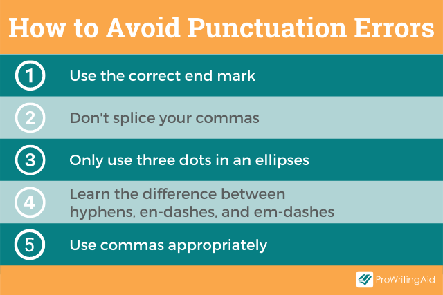 How to avoid punctuation  errors