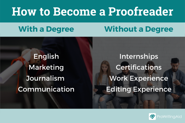 Different paths to become a proofreader