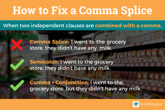 How to fix comma splices