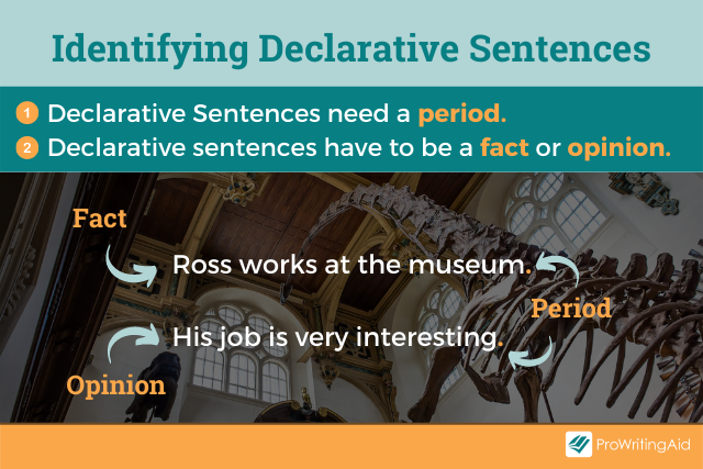 How to identify declarative sentences