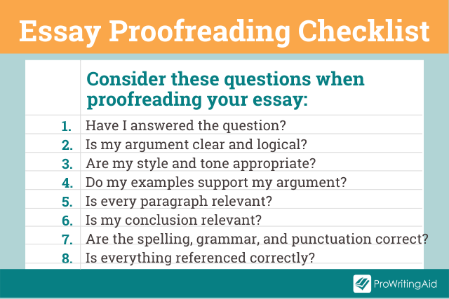 Image showing steps in proofreading essay