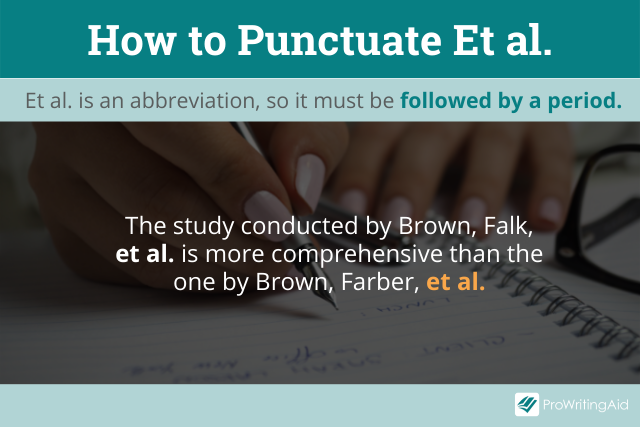 How to punctuate et al.