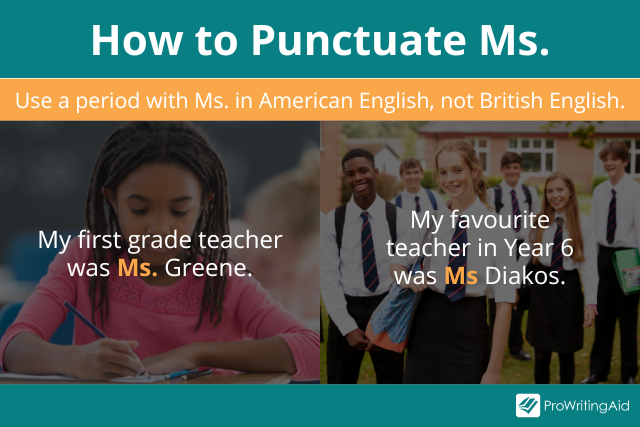 How to punctuate ms