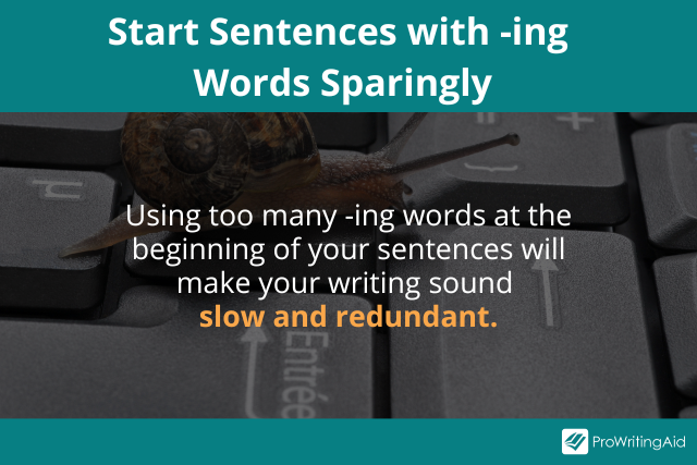 how to start sentences with ing words