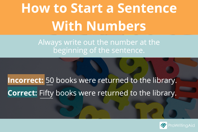 how to start sentences with numbers