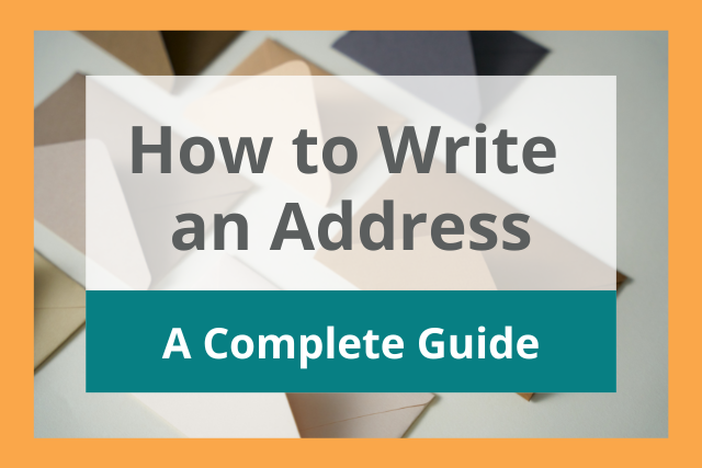 how to write an address
