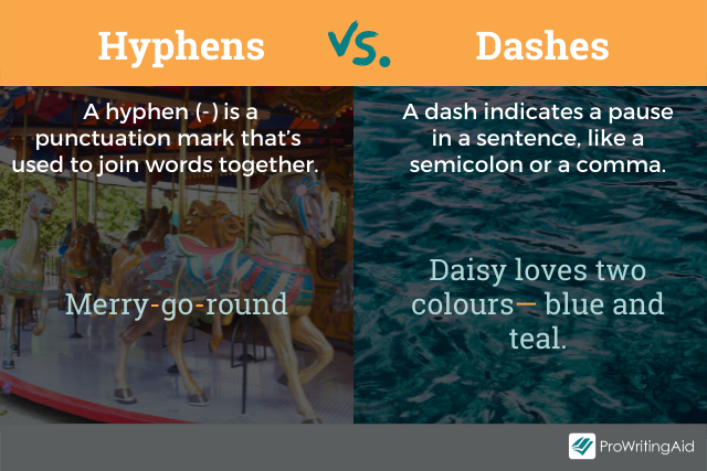 Difference between hyphens and dashes