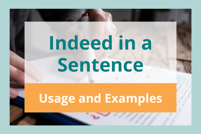 Indeed In A Sentence Correct Usage And Examples