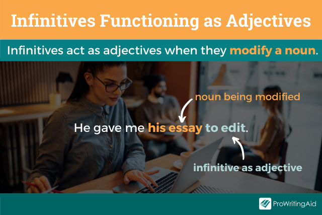 Infinitives functioning as adjectives