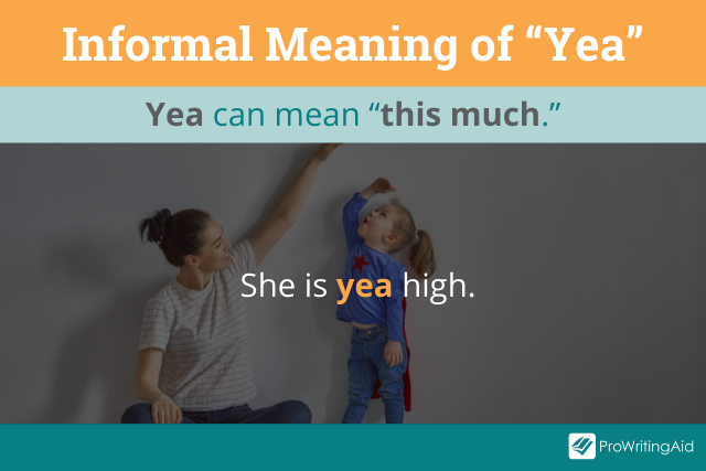 Informal meaning of yea