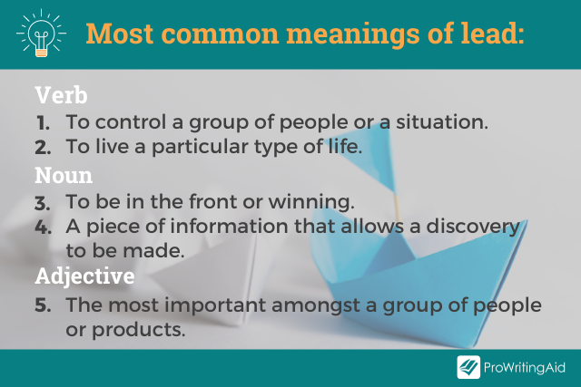 Image showing common meanings of lead