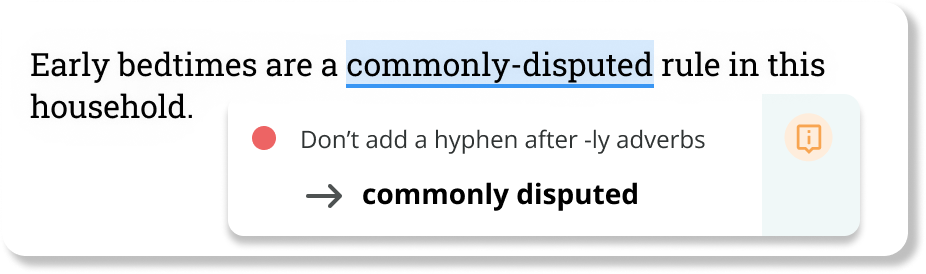 hyphenation suggestion in prowritingaid