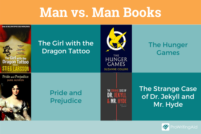 Image showing man vs. man conflict in books