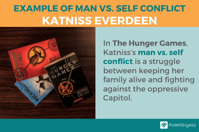 Image showing man vs self in Hunger Games-Katniss