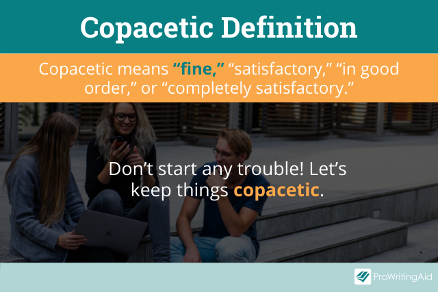 Copacetic meaning