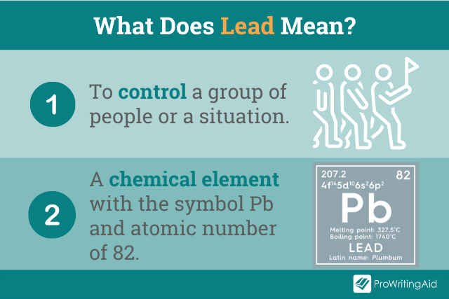 Image showing meaning of lead