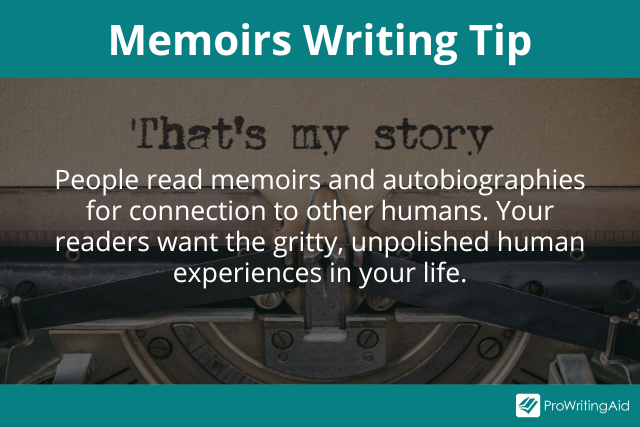 Memoirs writing tip