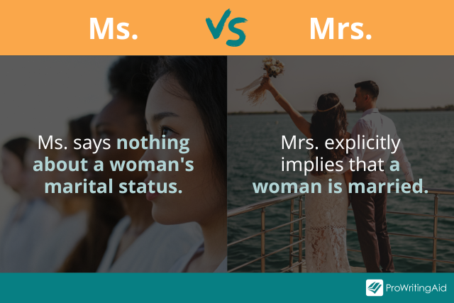 The difference between ms and mrs