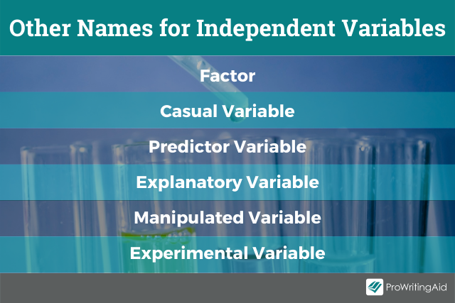 Image showing other names for independent variables