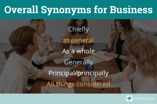 Overall synonym examples for business emails