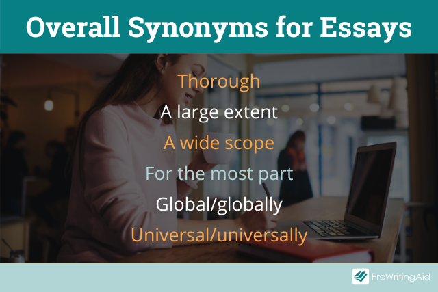 Overall synonym examples for essays
