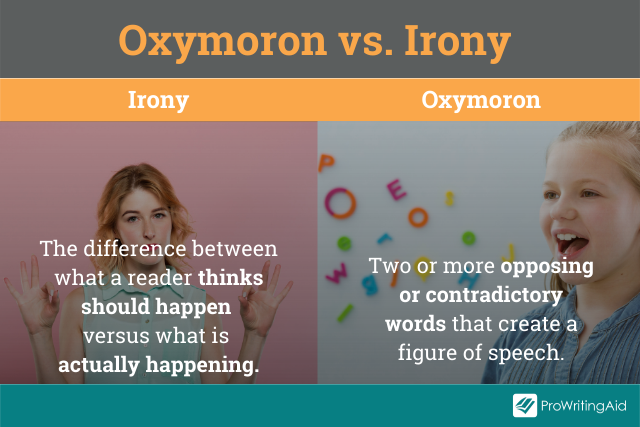 Oxymoron versus Irony