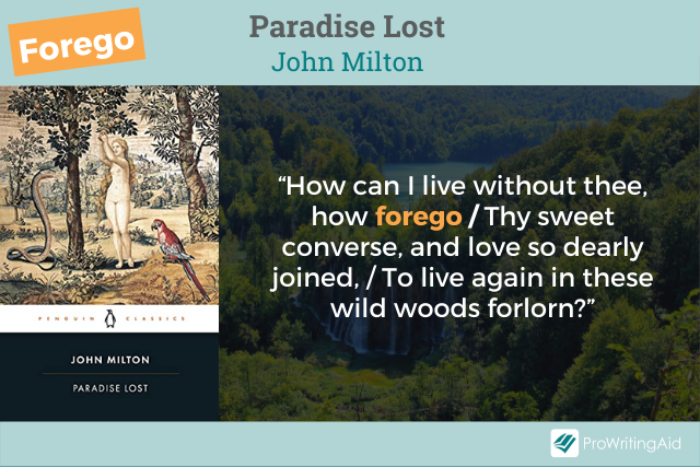 Forego in Paradise Lost book