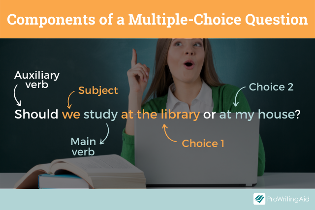 Parts of a multiple choice question