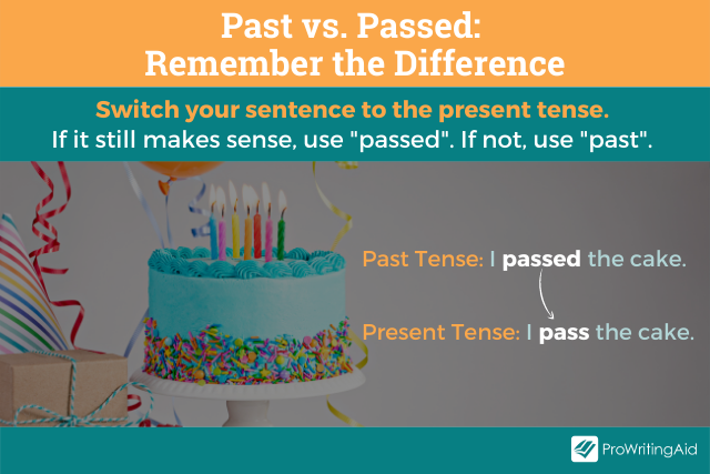 A trick to remember the difference between passed and past