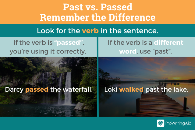 A trick to remember the difference between passed and past