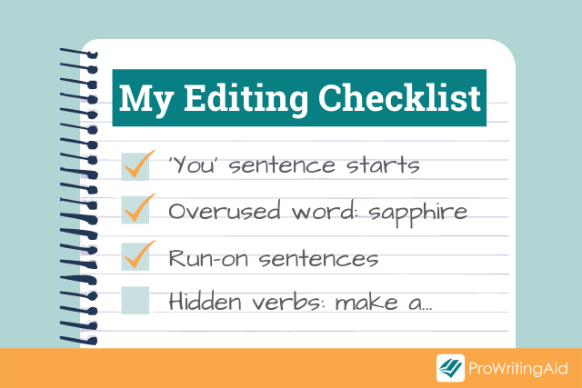 creating a personalized editing checklist