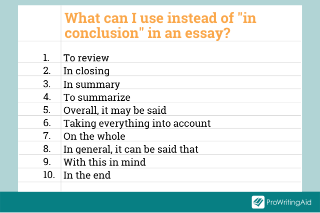 phrases to start a conclusion in an essay