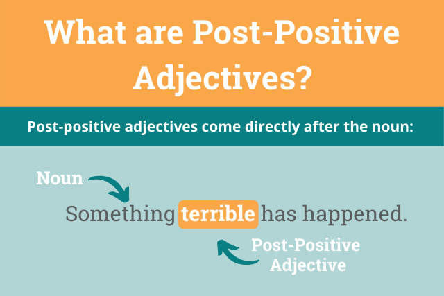 example of a post-positive adjective