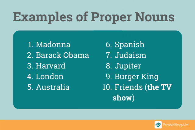 examples of proper nouns