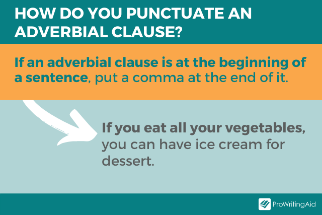 Image showing tip to punctuate adverbial clause