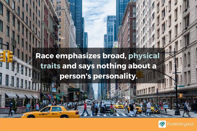 Image showing that race is not the same as personality