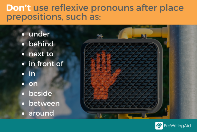 Image showing rules for reflexive pronouns